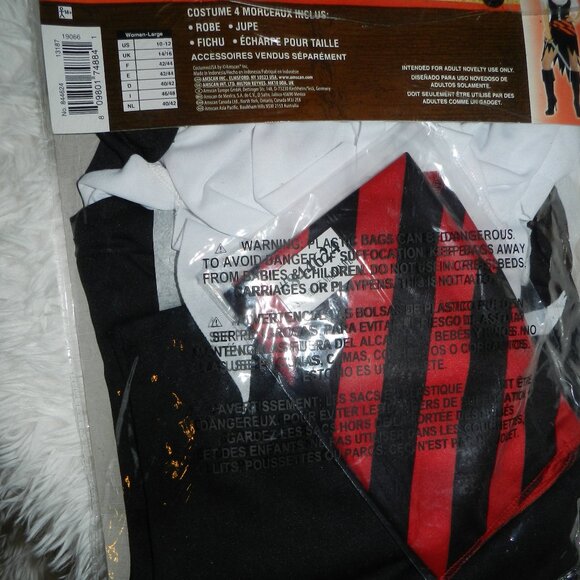 Rogue Maiden Pirate Costume Womens Large 10-12 Black/Red 🆕SHIPS FAST😮💨⚡🚚 - Picture 4 of 16